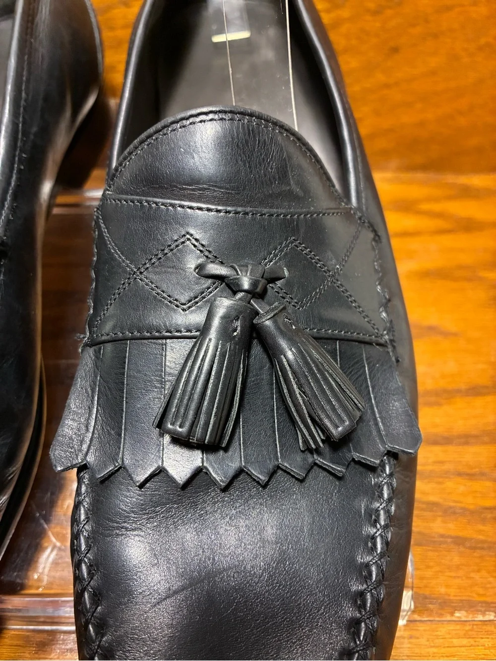 Y2K VTG Johnston & Murphy Tassel Kiltie Loafers Black Men’s 11